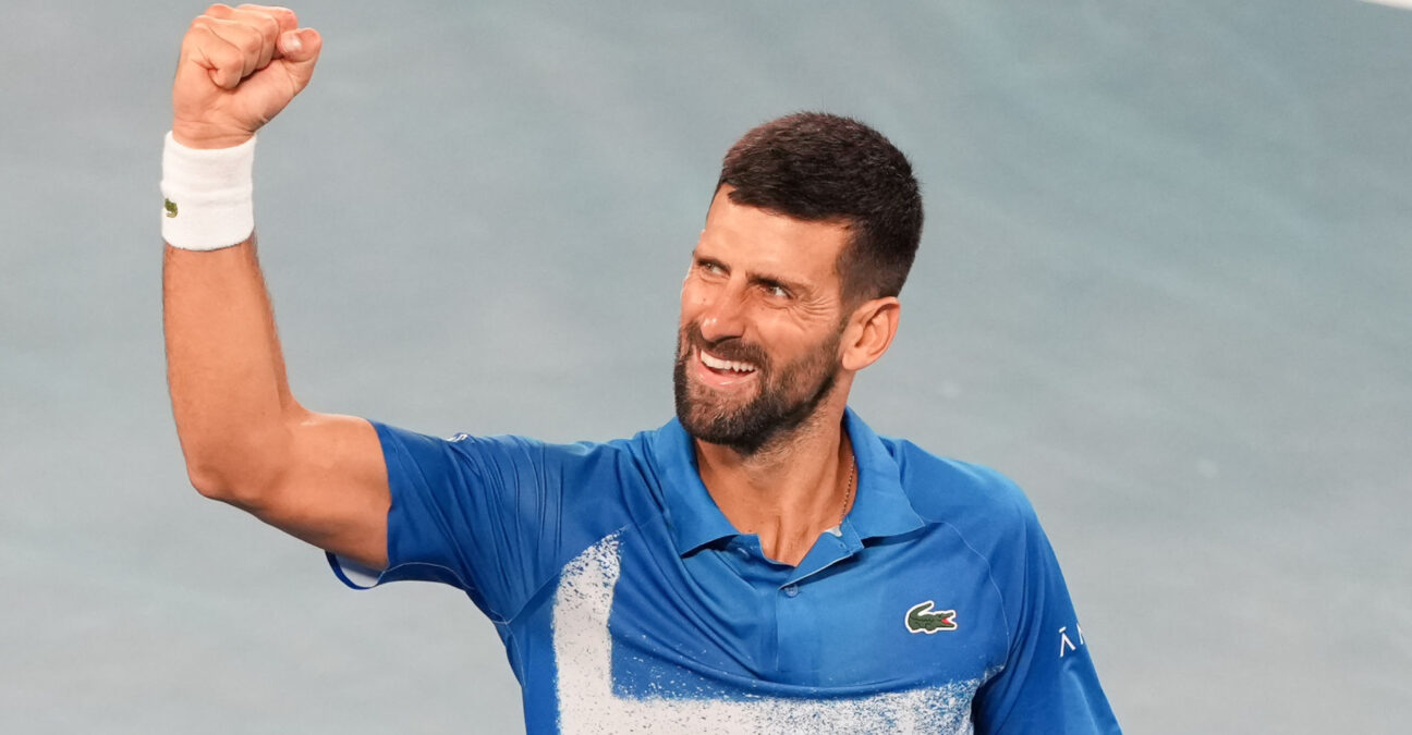 Novak Djokovic at the 2025 Australian Open