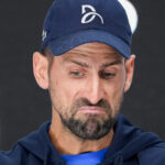 January 24, 2025: 7th seed NOVAK DJOKOVIC of Serbia talks to the media after retiring from a match against 2nd seed ALEXANDER ZVEREV of Germany on Rod Laver Arena in a Men's Singles Semifinals match on day 13 of the 2025 Australian Open in Melbourne, Australia.