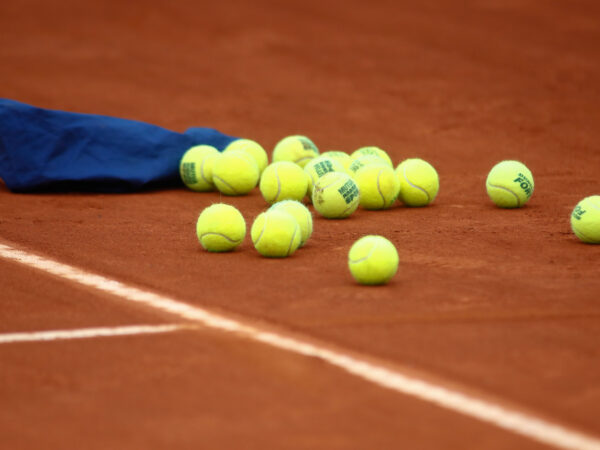 April 27, 2021, MADRID, MADRID, SPAIN: Illustration, balls of the tournament during the WTA 1000 - Mutua Madrid Open 2021 at La Caja Magica on April 27, 2021 in Madrid, Spain.