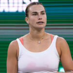 March 03, 2025 Aryna Sabalenka during her practice session at the BNP Paribas Open in Indian Wells, CA.