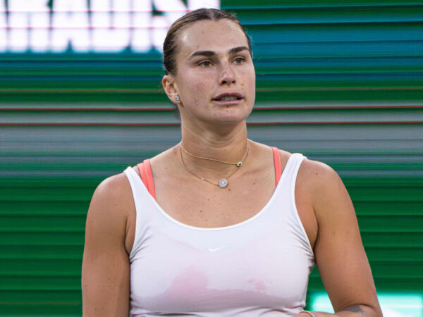 March 03, 2025 Aryna Sabalenka during her practice session at the BNP Paribas Open in Indian Wells, CA.