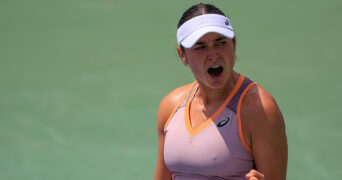 August 2, 2024: Caroline Dolehide (USA) celebrates her victory during the 2024 Mubadala Citi DC Open tennis tournament being played at Rock Creek Park Tennis Center in Washington, D.C.