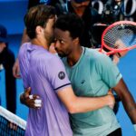 Gael Monfils and Taylor Fritz at the Australian Open 2025