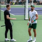 Novak Djokovic and Andy Murray in training in Indian Wells 2025 (Tristan Lapierre - Tennis Majors