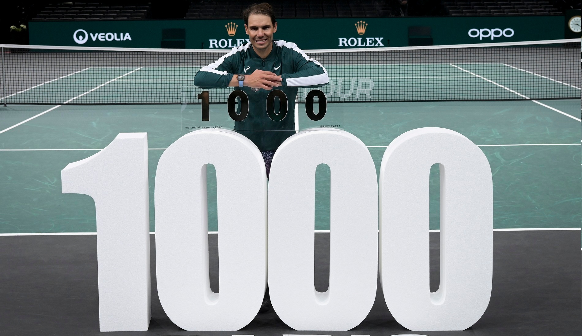 Rafael Nadal célèbre sa 1000e victoire