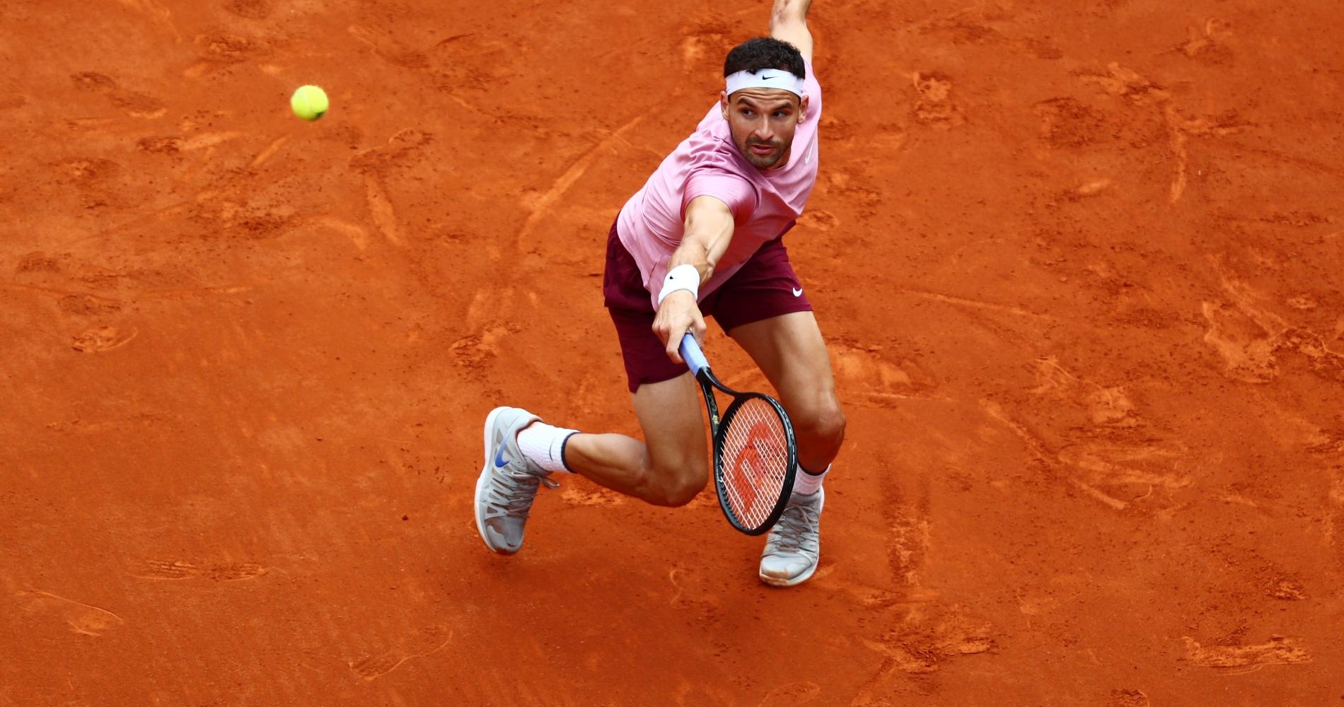 Grigor Dimitrov at Madrid in 2021