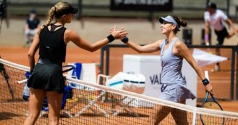 Kristina Mladenovic & Belinda Bencic at Rome in 2021