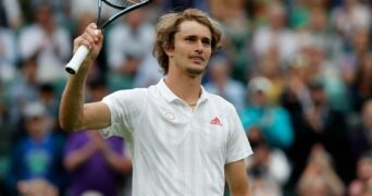 Alexander Zverev at Wimbledon in 2021