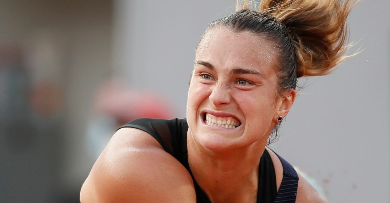 Aryna Sabalenka at Roland-Garros in 2021