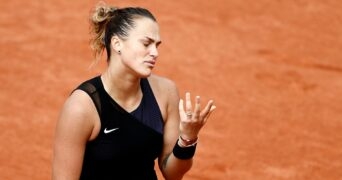 Aryna Sabalenka at Roland-Garros in 2021