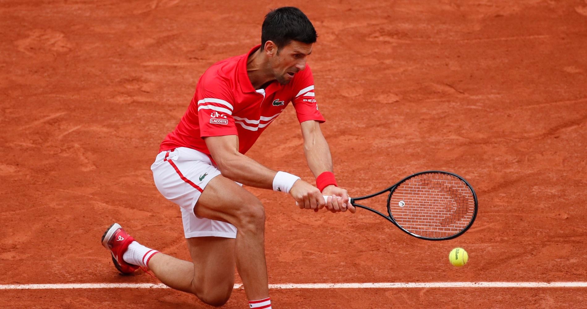 Novak Djokovic at Roland-Garros in 2021