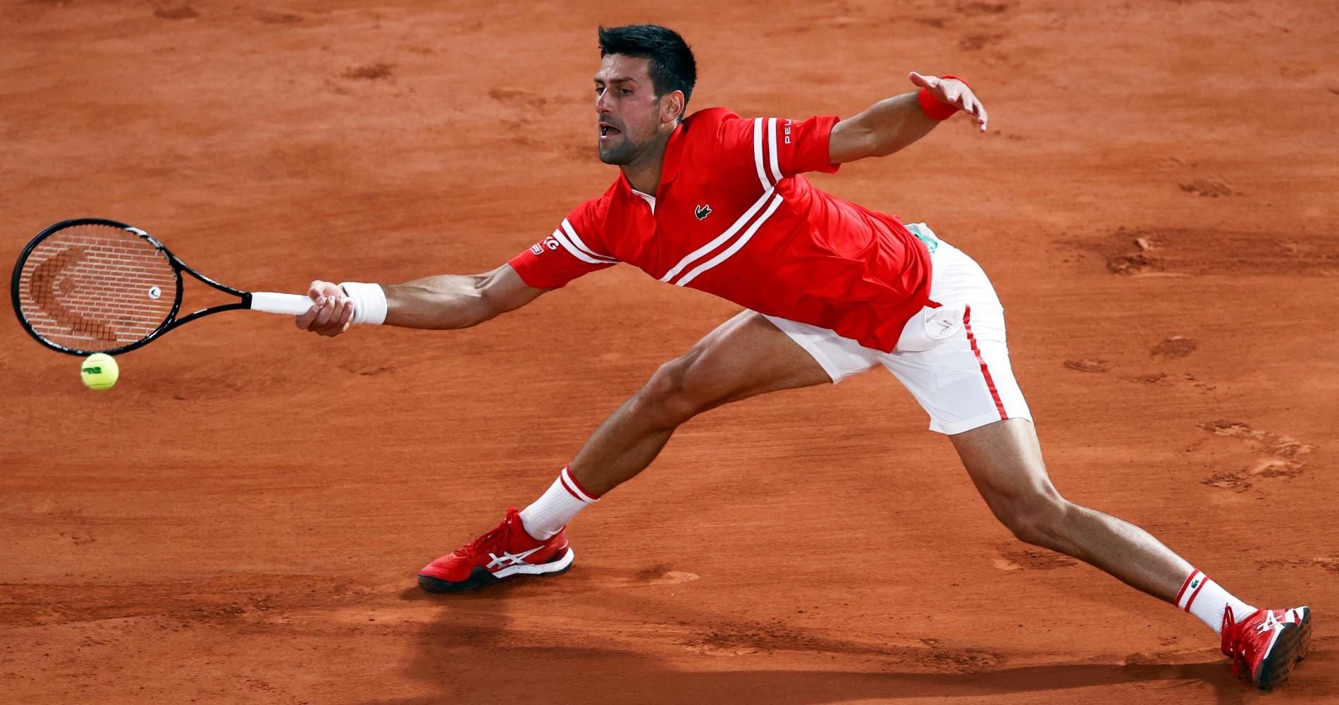 Novak Djokovic at Roland-Garros in 2021