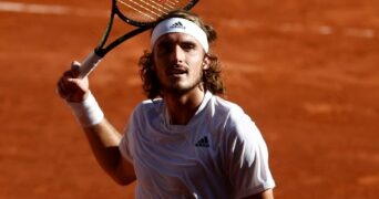 Stefanos Tsitsipas at Roland-Garros in 2021