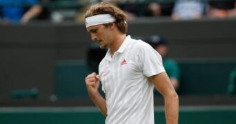 Alexander Zverev at Wimbledon in 2021