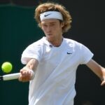 Andrey Rublev at Wimbledon in 2021