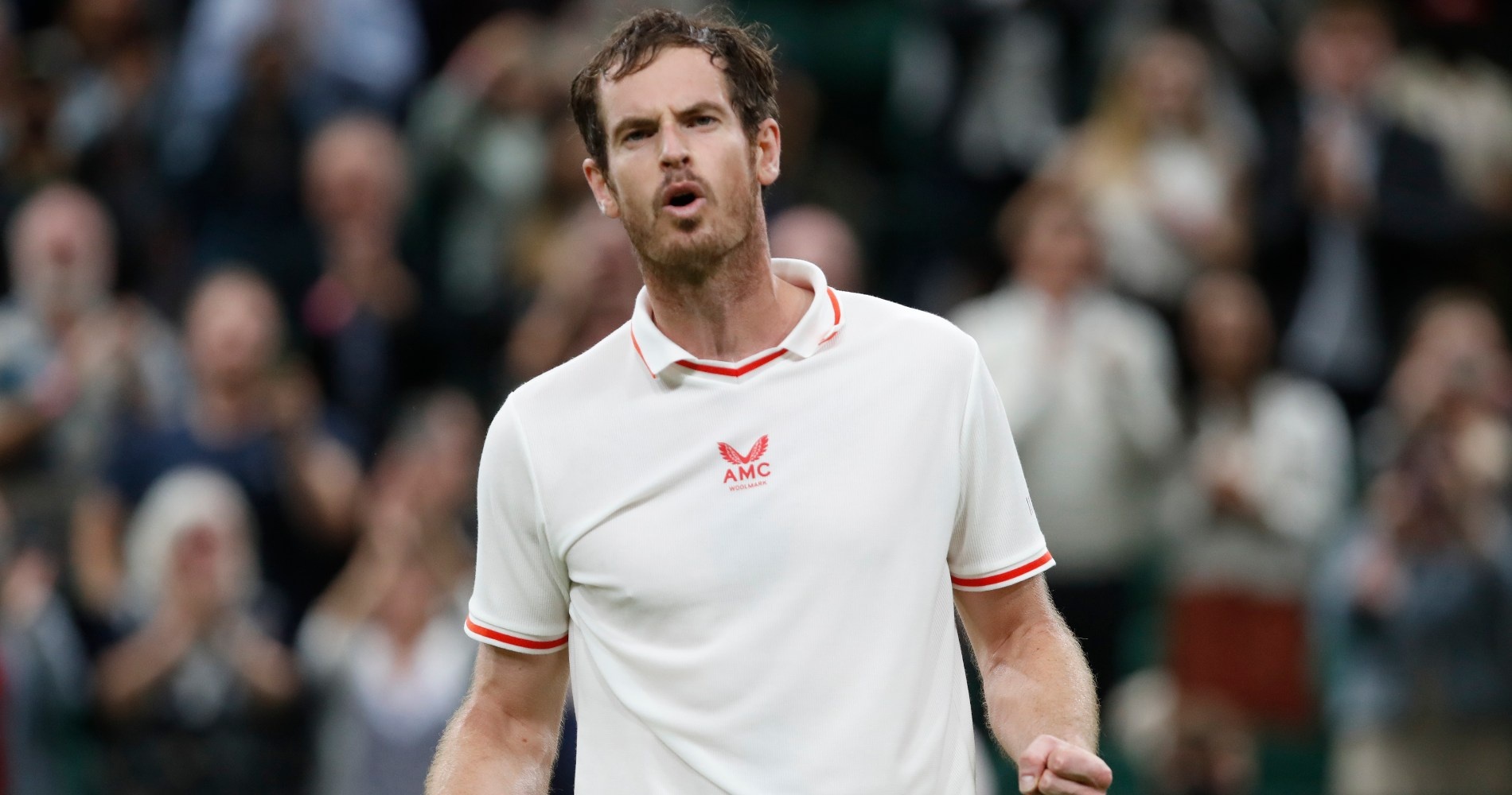 Andy Murray at Wimbledon in 2021