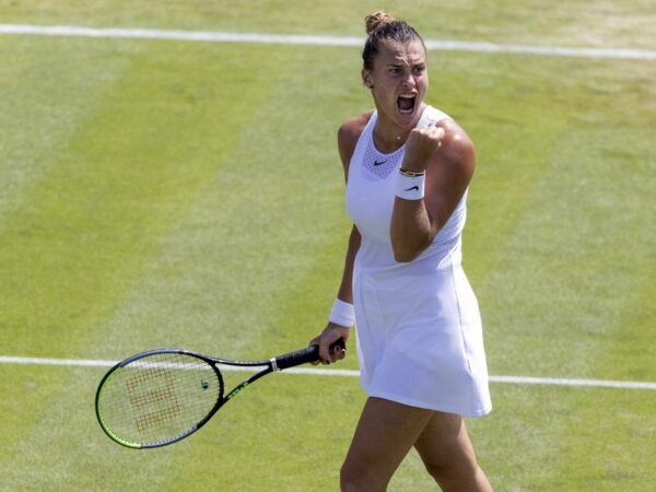 Aryna Sabalenka at Wimbledon in 2021