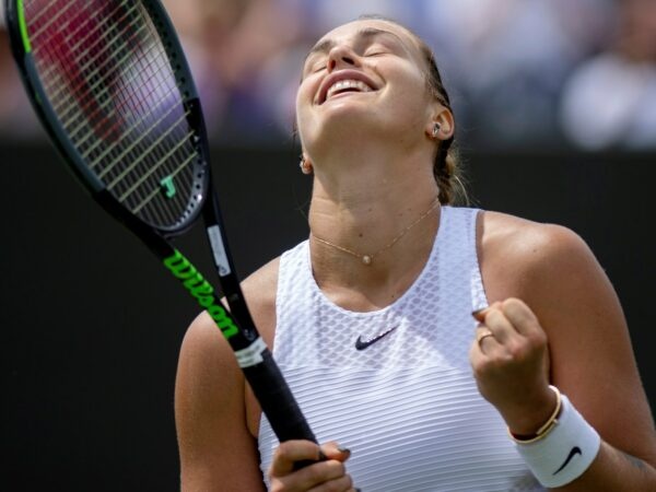 Aryna Sabalenka at Wimbledon in 2021