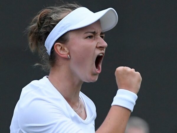 Barbora Krejcikova at Wimbledon in 2021