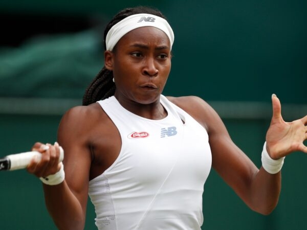 Cori Gauff at Wimbledon in 2021