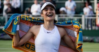 Emma Raducanu at Wimbledon in 2021