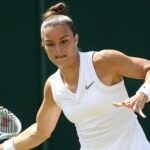 Maria Sakkari at Wimbledon in 2021