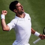 Novak Djokovic at Wimbledon in 2021