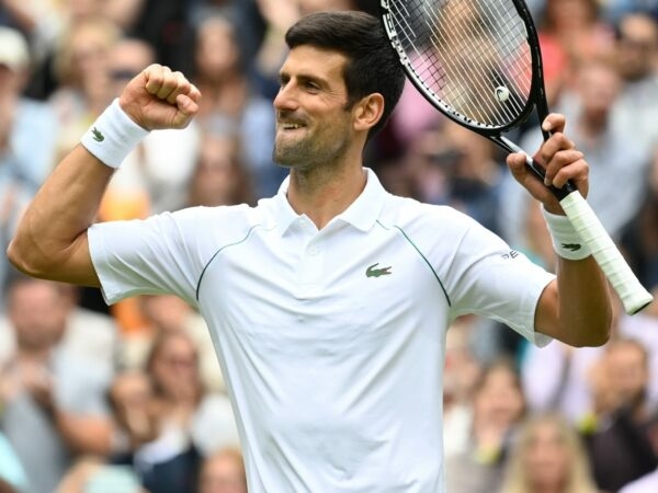 Novak Djokovic at Wimbledon in 2021