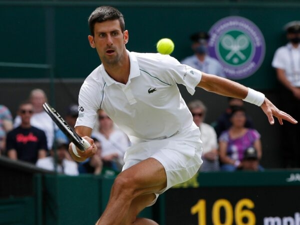 Novak Djokovic at Wimbledon in 2021