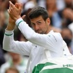 Novak Djokovic at Wimbledon in 2021