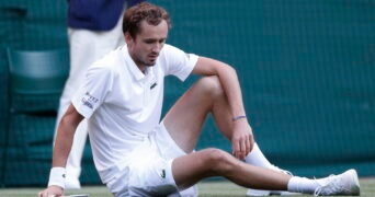 Daniil Medvedev à Wimbledon en 2021.