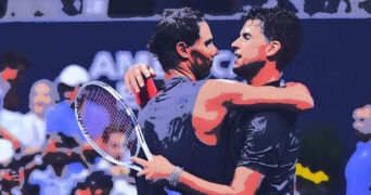 Rafael Nadal & Dominic Thiem at the US Open in 2021
