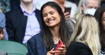 Emma Raducanu at Wimbledon in 2021