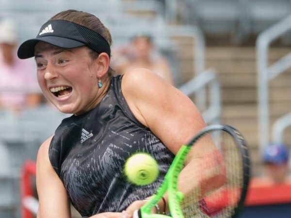 Jelena Ostapenko at the National Bank Open tennis tournament Monday August 9, 2021 in Montreal.