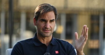 Roger Federer, à Doha en 2021