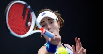 Alize Cornet close-up