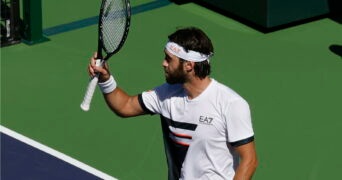 Nikoloz Basilashvili, à Indian Wells en 2021