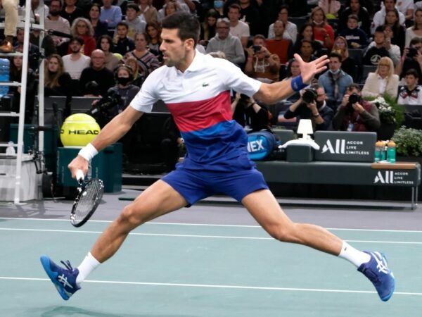 World No 1 Novak Djokovic during the Rolex Paris Masters 1000 tournament at Accor Arena Stadium - Paris - France