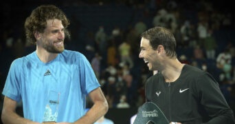 Maxime Cressy and Rafael Nadal, Melbourne, 2022