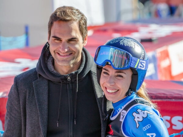 Roger Federer et la skieuse Francesca Marsaglia, Lenzerheide 2022
