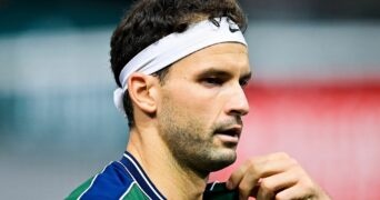 Grigor Dimitrov lors du Rolex Paris Masters en 2021