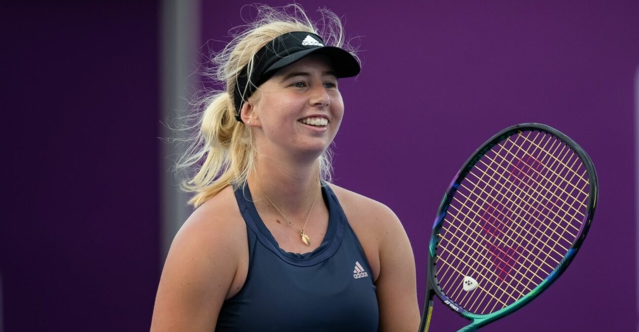 Clara Tauson lors du tournoi WTA de Doha en 2022
