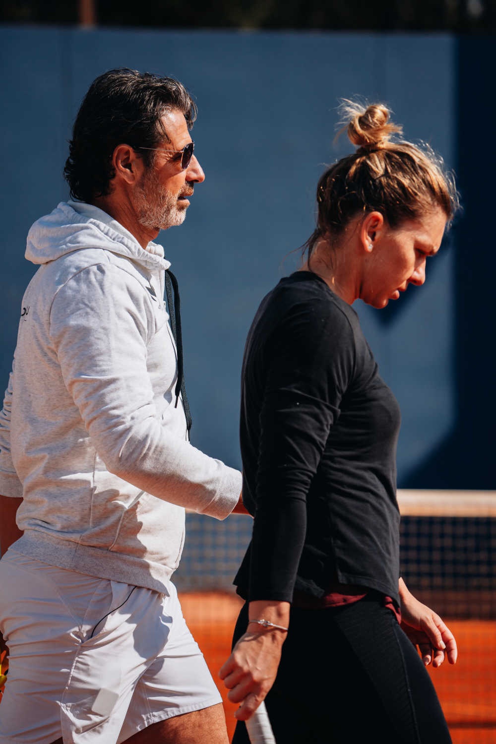 Patrick Mouratoglou et Simona Halep, avril 2022