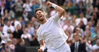 Cameron Norrie celebrates after winning his second round match against Jaume Munar / AI / Reuters / Panoramic