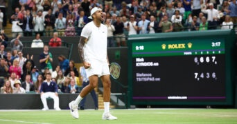 Nick Kyrgios après son succès contre Stefanos Tsitsipas, Wimbledon 2022