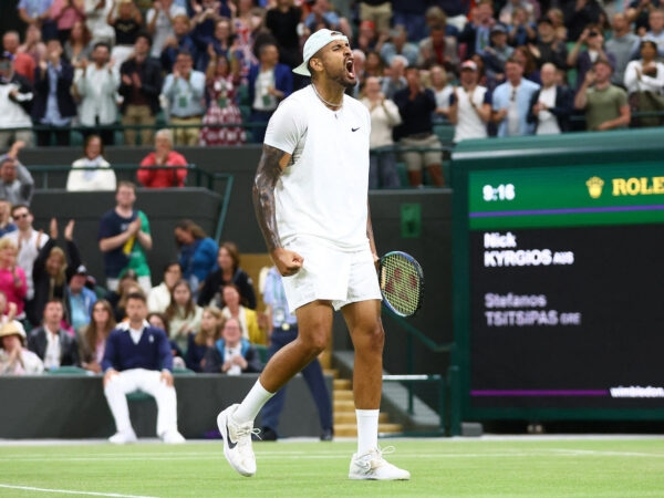 Nick Kyrgios après son succès contre Stefanos Tsitsipas, Wimbledon 2022