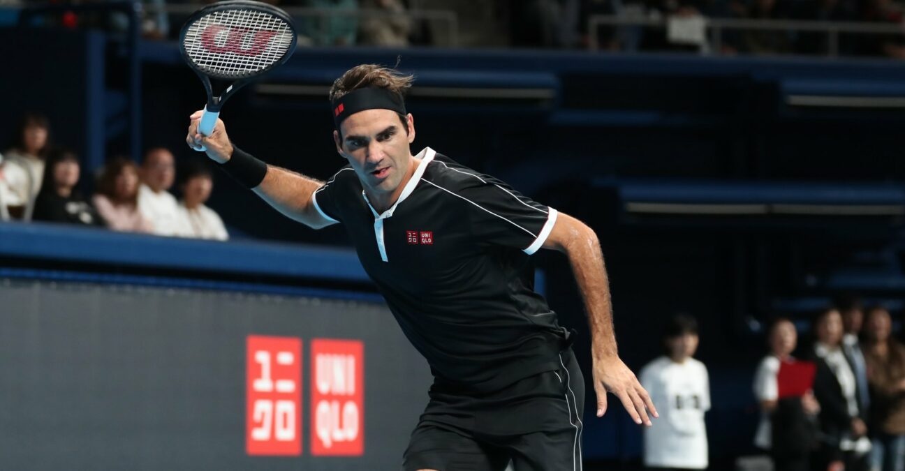 Roger Federer lors du Uniqlo Life Wear Day en 2019