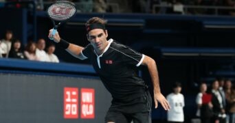 Roger Federer lors du Uniqlo Life Wear Day en 2019