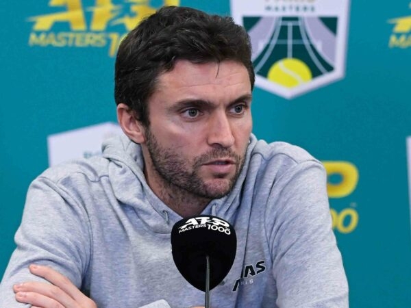 Gilles Simon is doing a press conference before his last tournament at the Rolex Paris Masters 2022