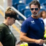 Patrick Mouratoglou et Simona Halep à l'US Open 2022